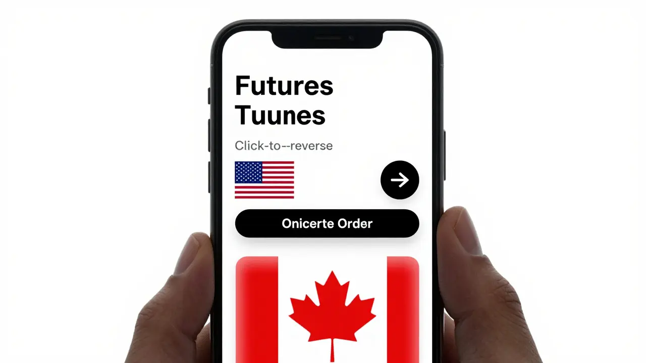 Mobile trading screen showing a clean futures interface with no beginner guidance.