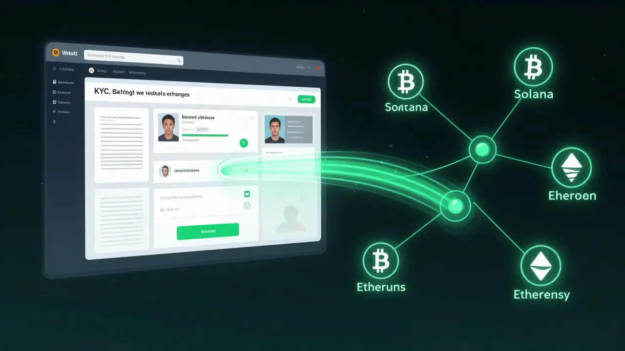 Contrast between KYC paperwork and seamless cross-chain crypto transfer