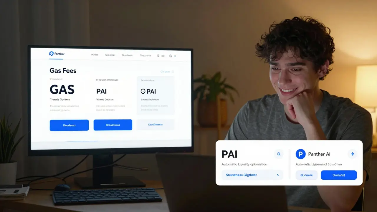 A new user transitioning from a confusing DeFi platform to a streamlined Panther AI trading experience.
