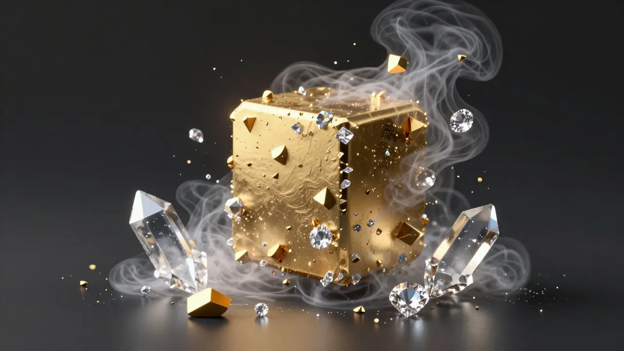 Coalescing digital crystals with dissipating vapor background