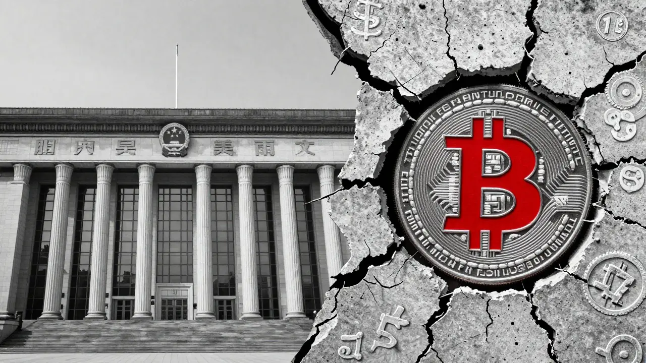 Split image: state digital currency vs. cracking Bitcoin symbols, symbolizing control vs. resistance.