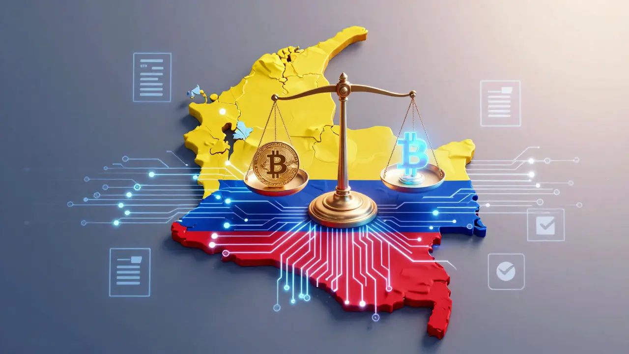 Conceptual map of Colombia's regulated crypto future