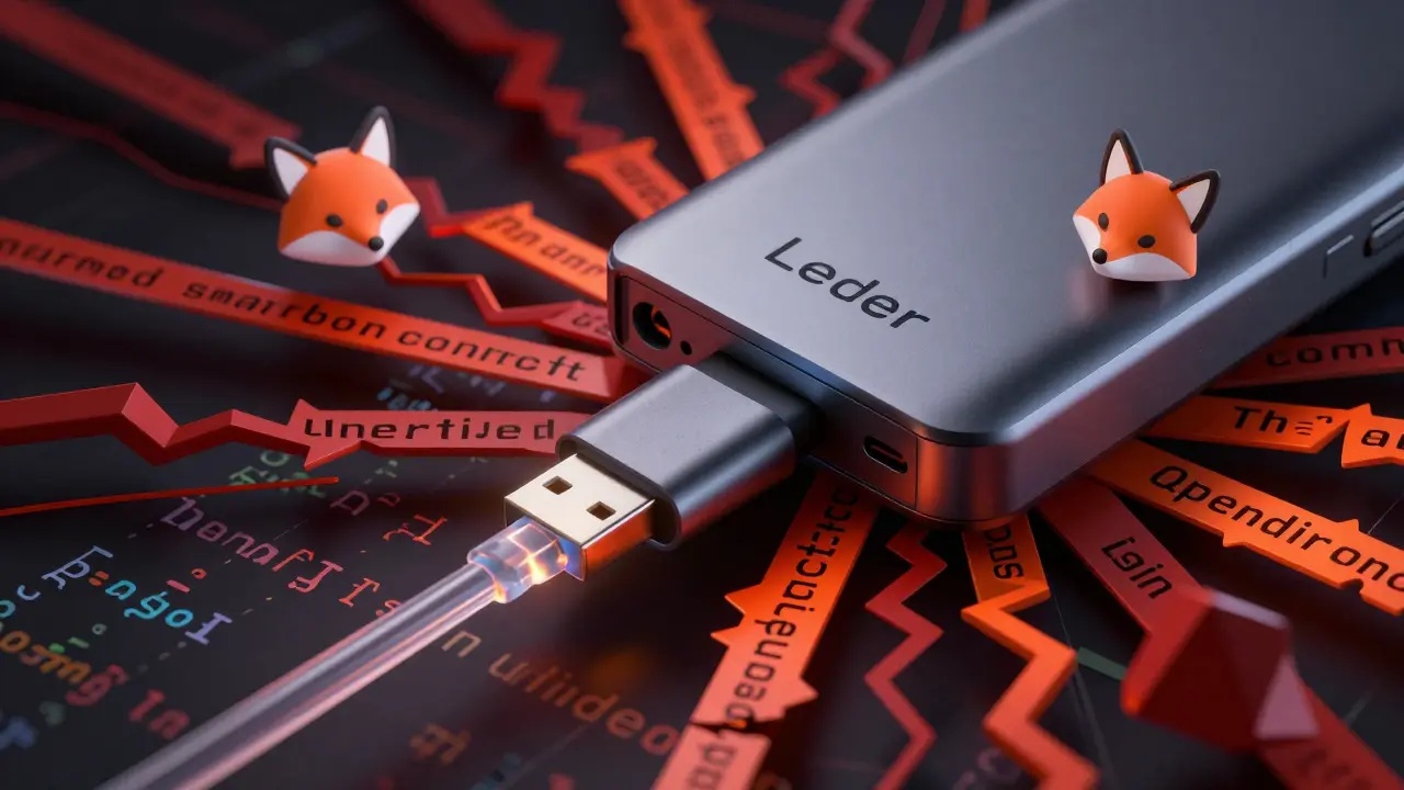 Hardware wallet connected to dangerous, tangled smart contract code