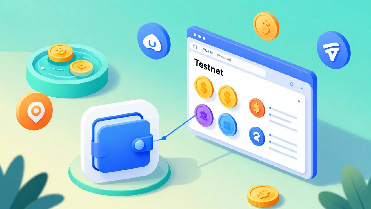 Web3 wallet connecting to SWAPP testnet dashboard