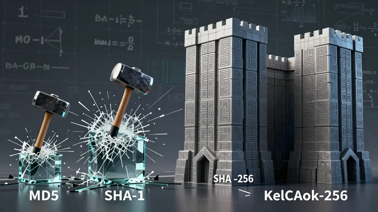 Shattered old crypto algorithms vs strong modern blockchain security walls
