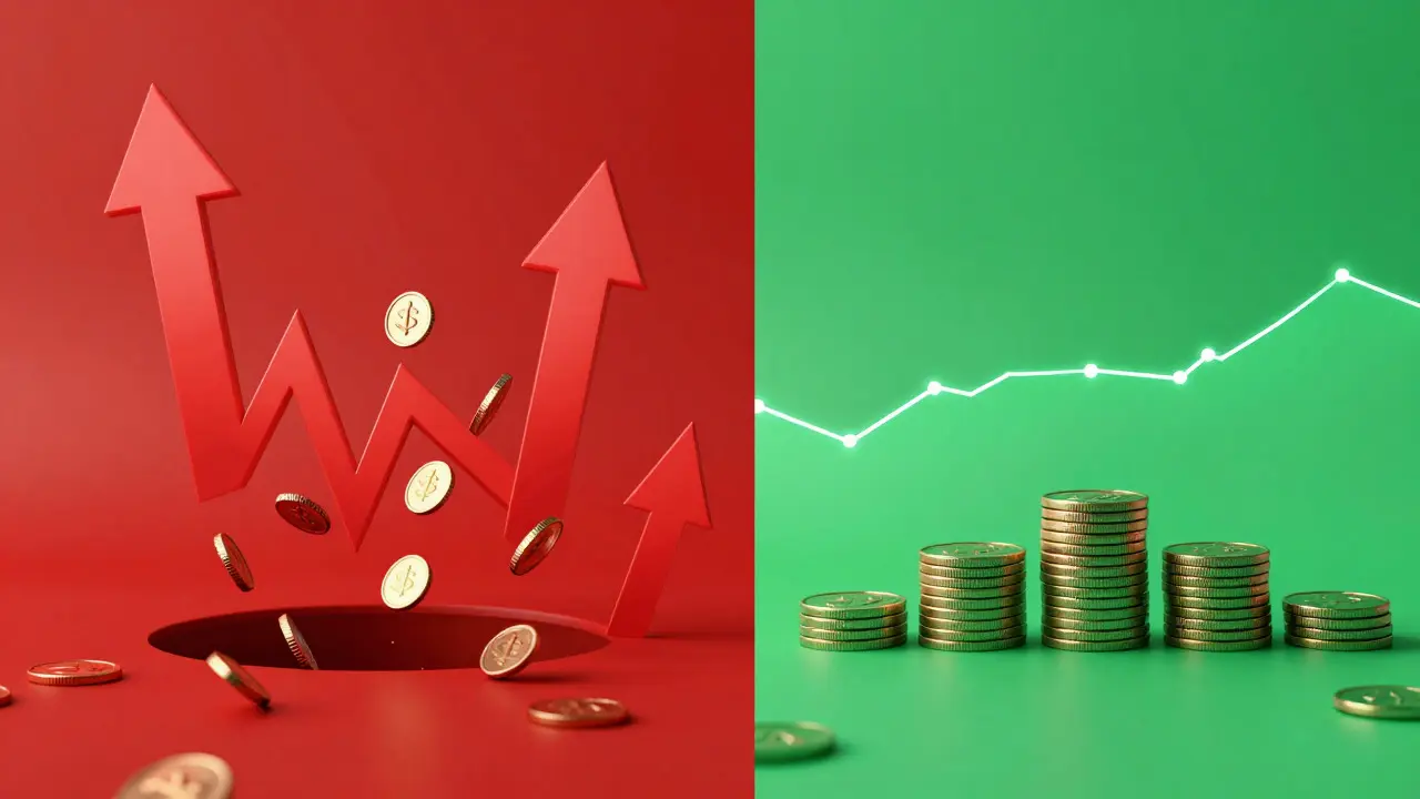 Conceptual art comparing high and low trading fees