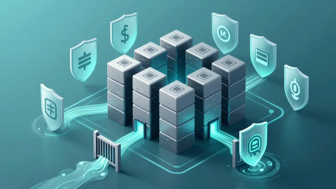 Digital fortress representing multi-sig cold storage security