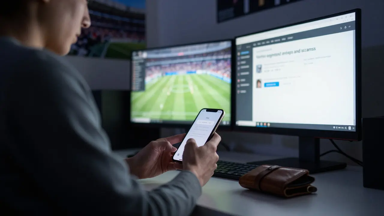 Person verifying crypto airdrop details on a smartphone