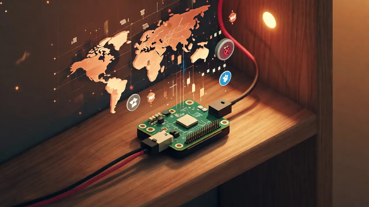 Raspberry Pi connected to global crypto market networks