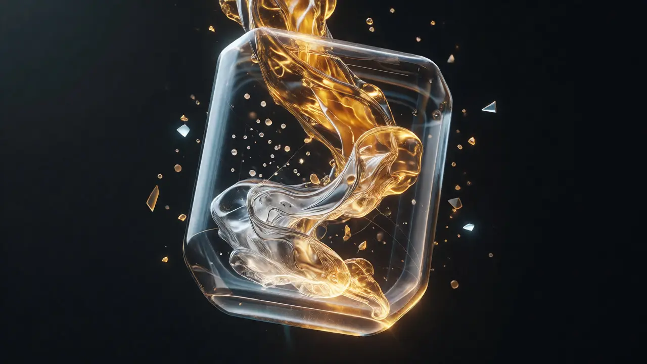 Abstract visual of balanced token pools in a smart contract